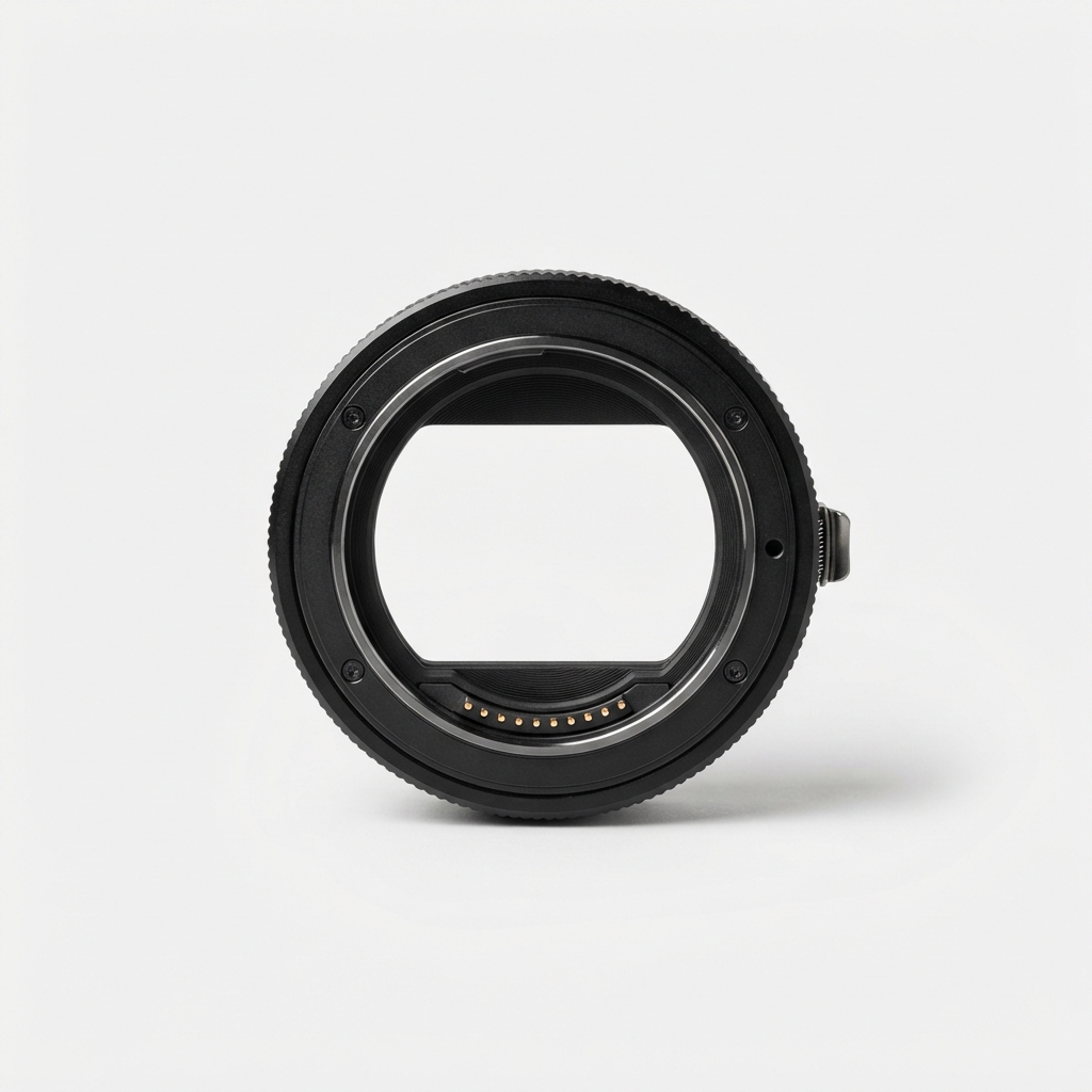 Black DSLR to mirrorless camera lens adapter